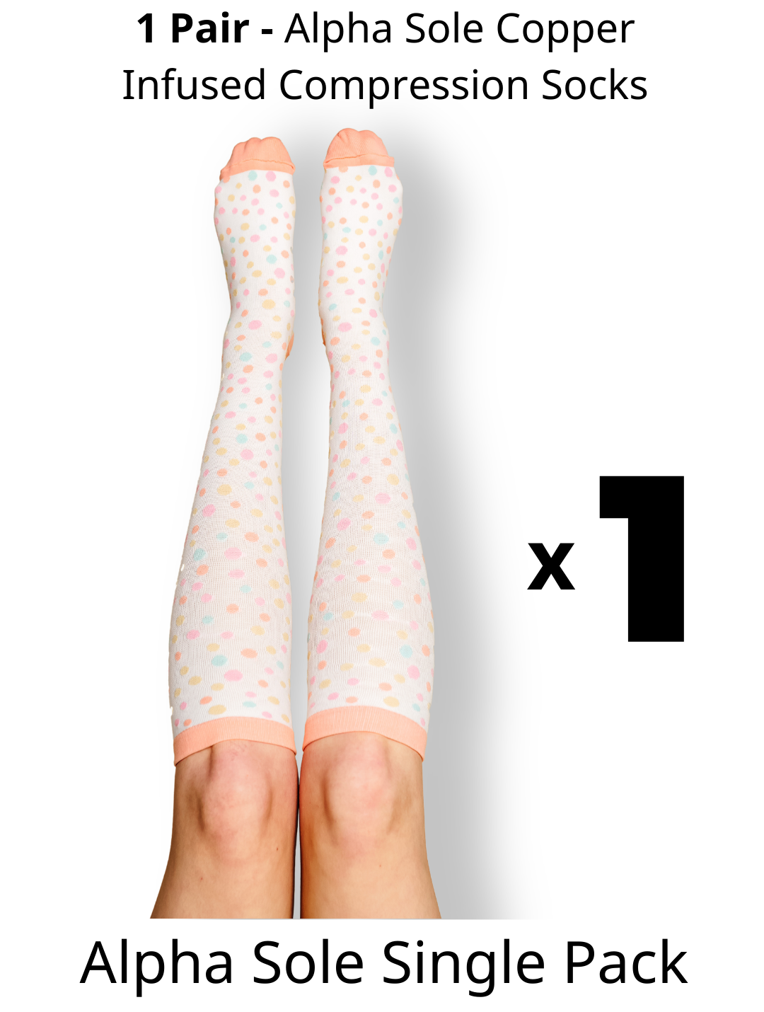 Alpha Copper Infused Compression Socks - Winter Sale! - 1 Pack