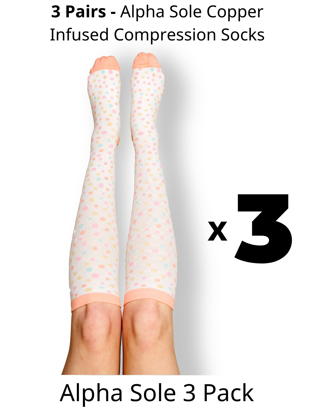 Alpha Copper Infused Compression Socks - Winter Sale - 3 Pack