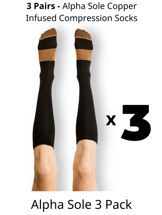 Alpha Copper Infused Compression Socks - BFCM Sale! - 3 Pack