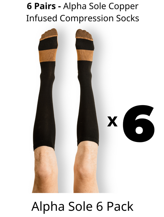 Alpha Copper Infused Compression Socks - BFCM Sale! - 6 Pack