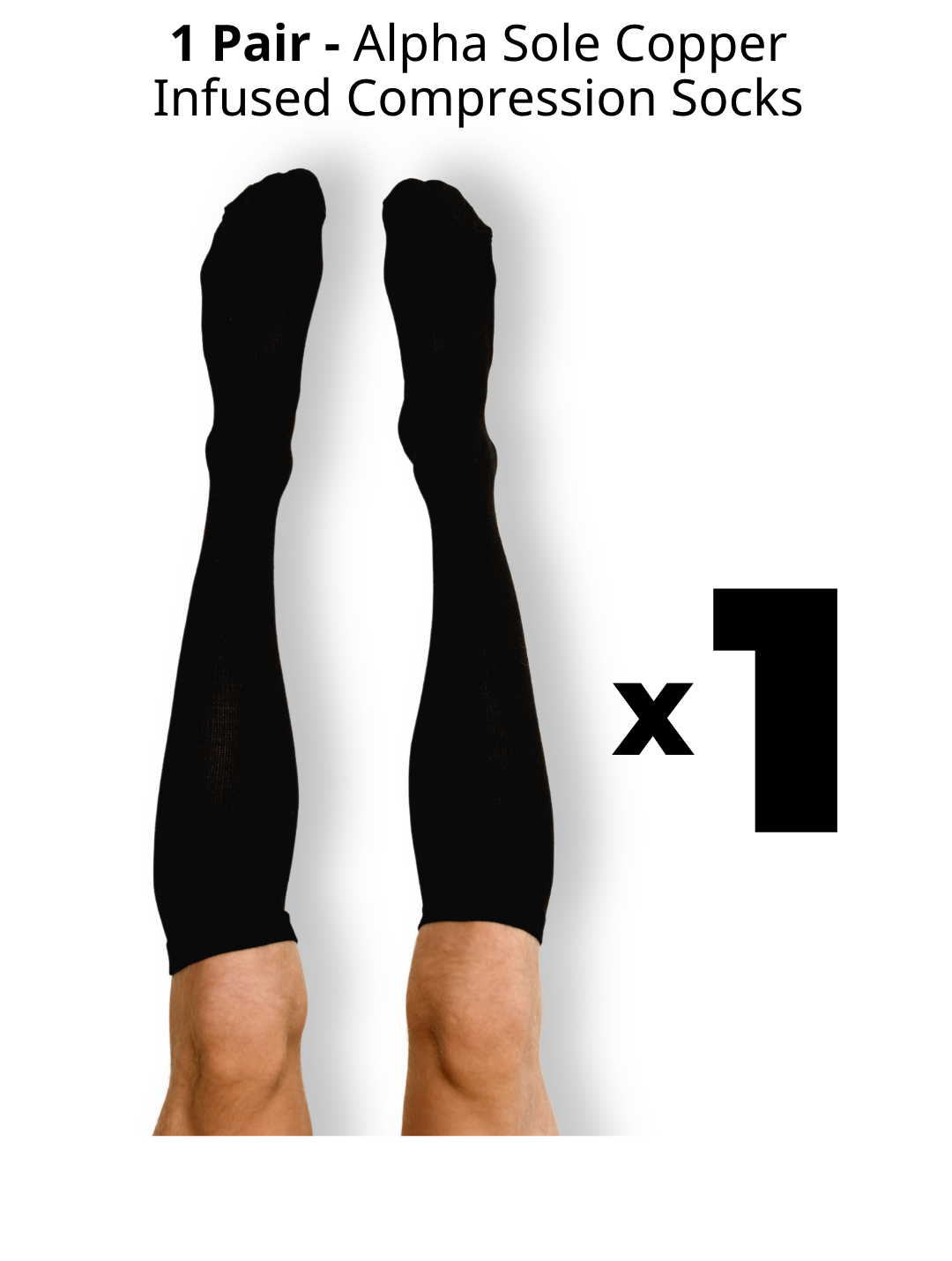 Alpha Copper Infused Compression Socks - 1 PACK